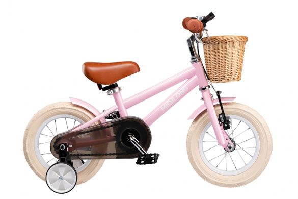 Детский двухколёсный велосипед для девочки Miqilong 12 дюймов, pink