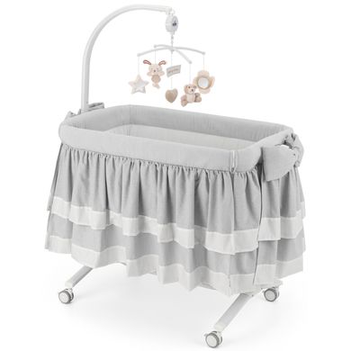 Приставная люлька-кровать CULLAMI LUXE с постелью, цвет серый