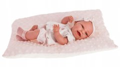 Лялька-немовля Juan Antonio Глорія на рожевій подушці, 33 см