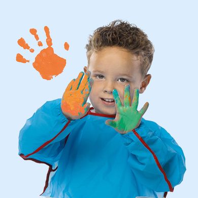 Воздушные пальчиковые краски серии "My first" – ЯРКАЯ ПЕНКА (4 цвета, в пластиковых баночках), фиолетовый, голубой, оранжевый, зелёный