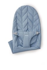 Сменный чехол на шезлонг Extra Seat For BabyBjorn bouncer quilt petail Light blue