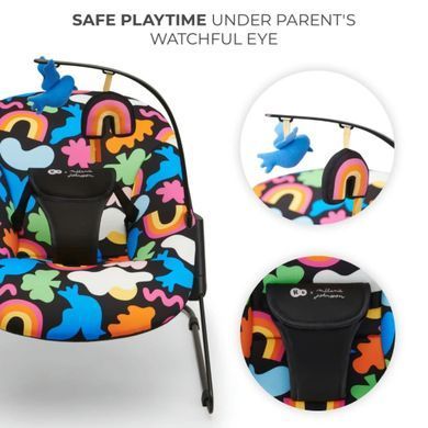 Шезлонг качалка Kinderkraft Calmee Happy Shapes