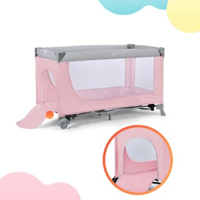 Кровать-манеж с пеленатором Kinderkraft Leody Pink (KCLEOD00PNK00AC)