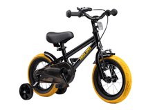 Дитячий двоколесний велосипед для хлопчика Miqilong 12 дюймів, Black