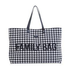 Childhome сумка для мамы Family Bag Pied de poule Black