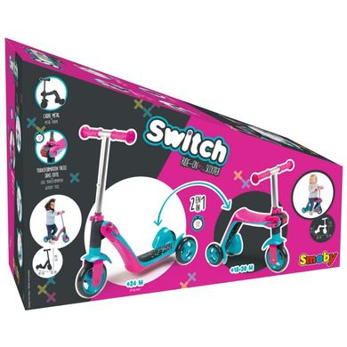 Самокат-трансформер Smoby 2 in 1 Switch Scooter Blue