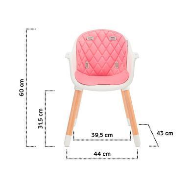 Стільчик для годування Kinderkraft Sienna Pink (KKKSIENPNK0000)