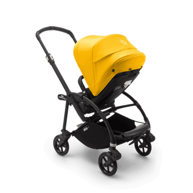 Коляска BEE6 Black/Black/Lemon Yellow, колір чорний з жовтим на чорній рамі