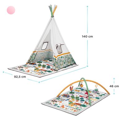 Развивающий коврик-палатка 3 в 1 Kinderkraft Little Gardener (KPLIGA00MUL0000)