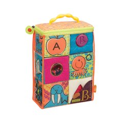 Развивающие мягкие кубики-сортеры ABC (6 кубиков, в сумочке)