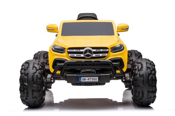 Электромобиль Lean Toys Mercedes DK-MT950 4x4 Yellow Лакированный