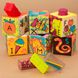 Развивающие мягкие кубики-сортеры ABC (6 кубиков, в сумочке)