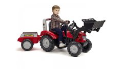 Детский трактор на педалях с прицепом и передним ковшом Falk 3020AM