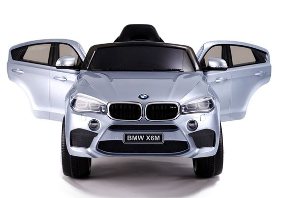 Электромобиль Lean Toys BMW X6 Silver Лакированный