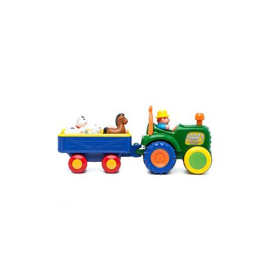 Іграшка на колесах - ТРАКТОР З ТРЕЙЛЕРОМ (на колесах, світло, озвуч. українською мовою)