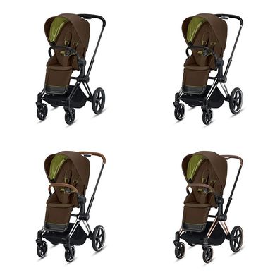 Коляска 2 в 1 Cybex Priam Lux R Khaki Green khaki brown / Chrome Black