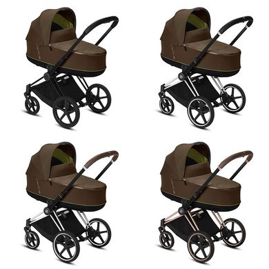 Коляска 2 в 1 Cybex Priam Lux R Khaki Green khaki brown / Chrome Black