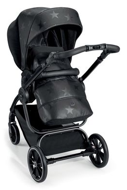 Универсальная коляска 2 в 1 CAM Techno Softy серый с медвежонком, рама чёрная