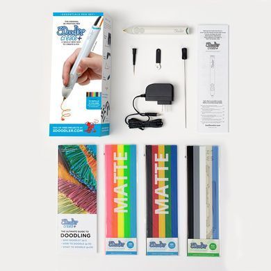 3D-ручка 3Doodler Create PLUS для професійного використання - СІРА (75 стрижнів, аксес.)