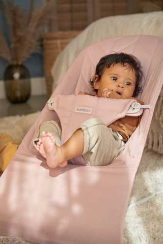 Кресло-шезлонг BabyBjorn Bliss Cotton розовый - купить по выгодной цене