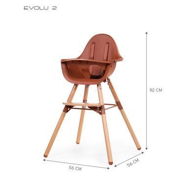 Стульчик для кормления Childhome Evolu 2 Natural/Rust