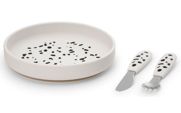 Набор детской посуды Elodie Details Eat Dalmatian Dots из пищевого силикона 3 эл.