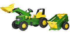 Трактор педальный с прицепом и ковшом John Deere Rolly Toys 811496