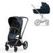 Коляска 2 в 1 Cybex Priam Lux R Jewels of Nature dark blue / Rose Gold