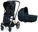 Коляска 2 в 1 Cybex Priam Lux R Jewels of Nature dark blue / Chrome Black