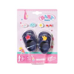 Взуття для ляльки BABY BORN - СВЯТКОВІ САНДАЛІ З ЗНАЧКАМИ (на 43 cm, сині)