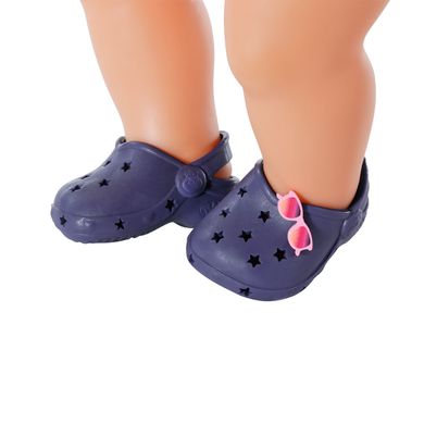 Обувь для куклы BABY BORN - ПРАЗДНИЧНЫЕ САНДАЛИИ С ЗНАЧКАМИ (на 43 сm, синие)