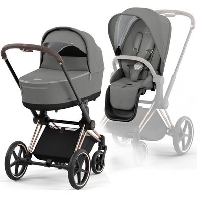 Коляска 2 в 1 Cybex Priam 4.0 Soho Grey / Rose Gold