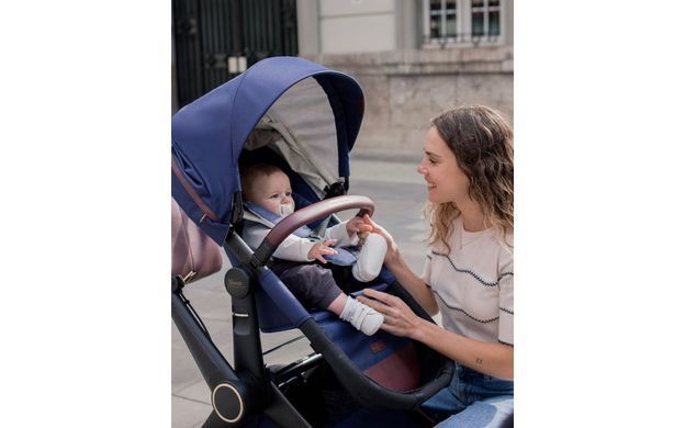 Коляска универсальная 2в1 Shom Roberto Verino Elegance Navy Blue