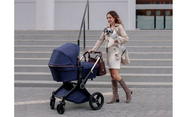 Коляска универсальная 2в1 Shom Roberto Verino Elegance Navy Blue
