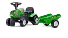 Трактор-каталка POWER MASTER зеленый с прицепом Falk 1014B