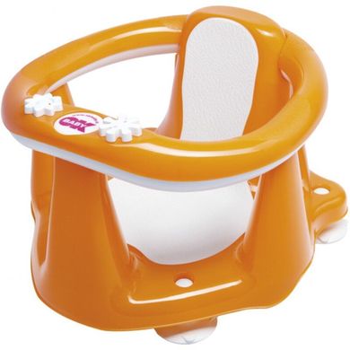 Детское сидение для купания OK Baby Flipper Evolution с нескользящим покрытием и термодатчиком Оранжевый