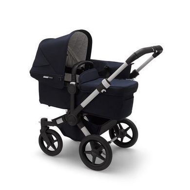 Универсальная коляска 2 в 1 для двойни Bugaboo Donkey 3 Twin Alu/Navy Blue