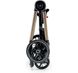 Универсальная коляска 2 в 1 CAM Techno Milano, чёрный с цветочным принтом, рама золотая