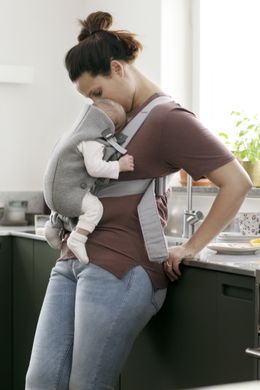 Рюкзак - кенгуру BabyBjorn Baby Carrier MINI 3D Jersey Light grey