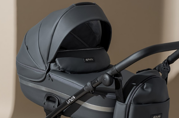 Коляска 2 в 1 Tutis Uno 3+ Leather, Licorice