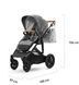 Универсальная коляска 2 в 1 Kinderkraft Prime Gray + MommyBag (KKWPRIMGRMB200)