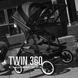 Прогулянкова коляска для двійні Crescent Twin 360 Black