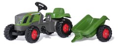 Трактор педальный с прицепом KID FENDT ROLLY TOYS зеленый 13166