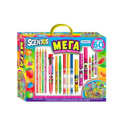 Ароматный набор для творчества - МЕГАКРЕАТИВ (фломастеры, карандаши, ручки, маркеры, наклейки)