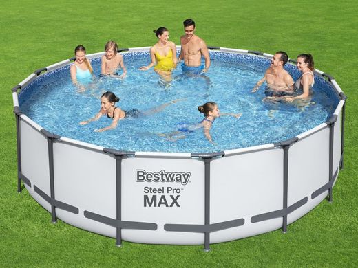 Bestway каркасний круглий басейн 488x122cm 10 в 1