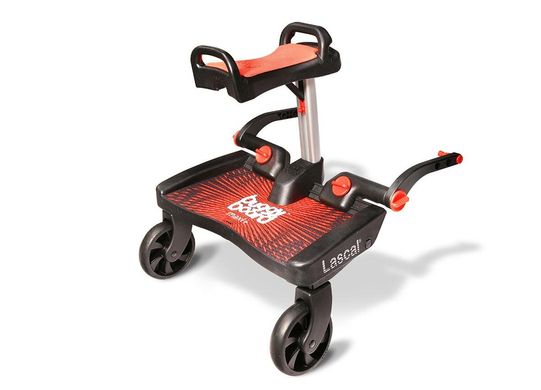 Lascal Подножка для второго ребёнка с сиденьем Buggy Board Maxi+ Red/Red