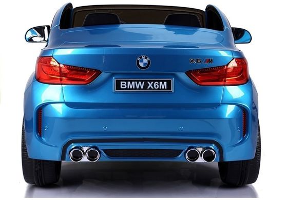 Электромобиль Lean Toys BMW X6 M Blue лакированный