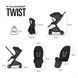 Прогулочная коляска Crescent Twist Black