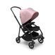 Коляска Bee 6 Black/Black/Soft Pink , колір чорний з рожеви на чорній рамі