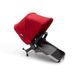 Прогулочный блок для коляски для двойни DONKEY3 ALU/GREY MELANGE-RED, цвет серый с красным капюшоном